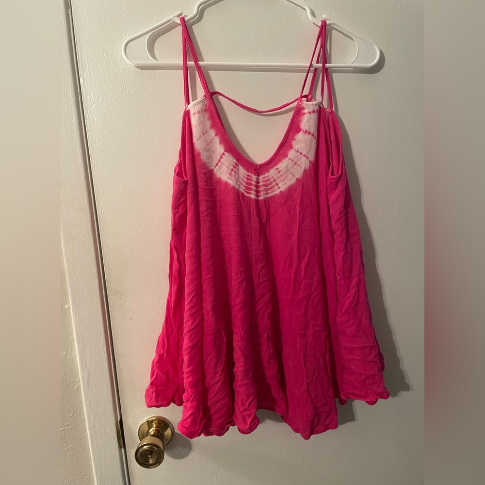 Tie dye pink top others follow brand xs